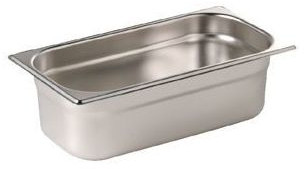 1/4 Size Stainless Gastronorm Pan - 100mm deep