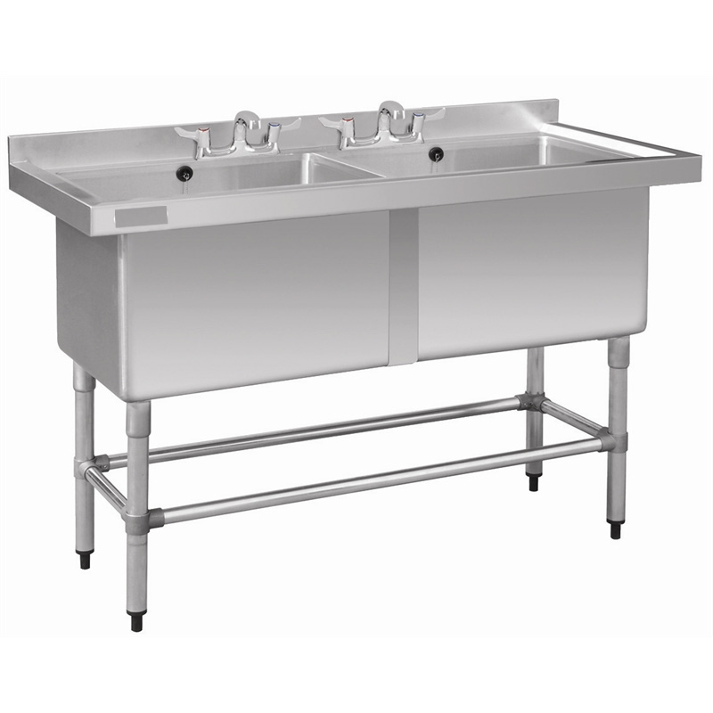 Pot Sink Deep Double Bowl Stainless steel 1410 mm x 600mm x 900m