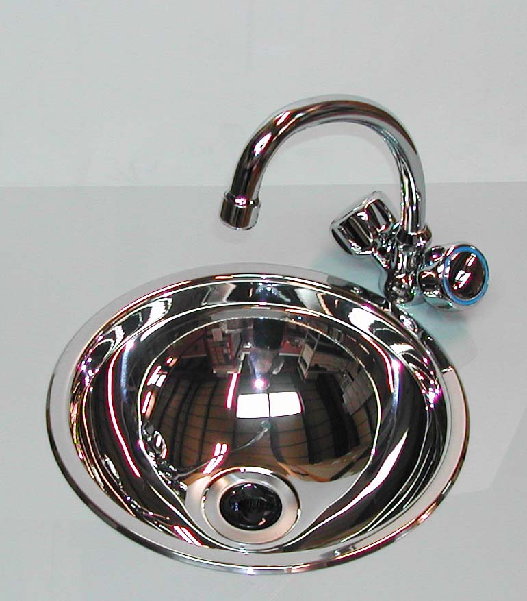 Hemispherical Sink KIT stainless 420mm dia 160mm deep (round sin