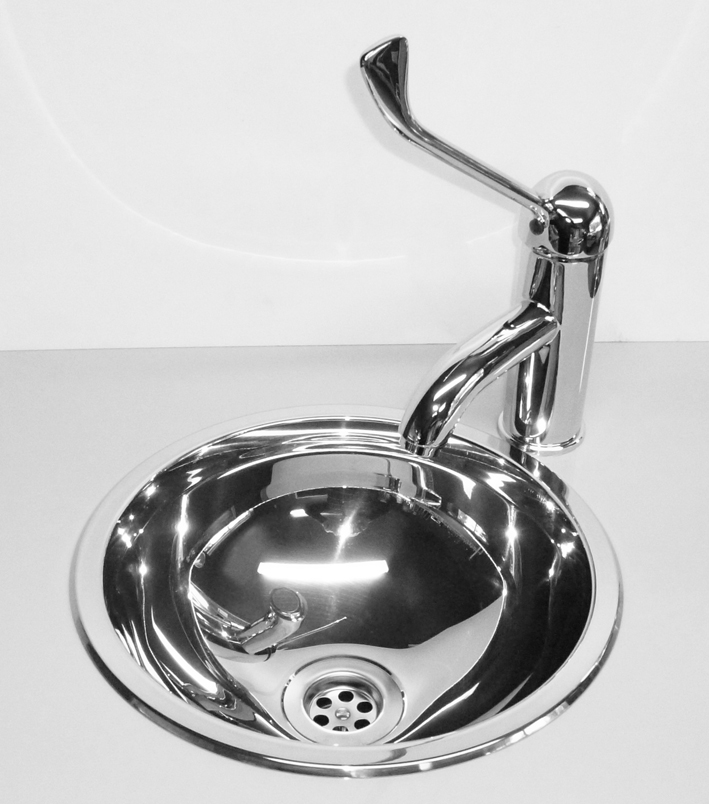 Hemispherical Sink KIT stainless 420mm dia 160mm deep (round sin