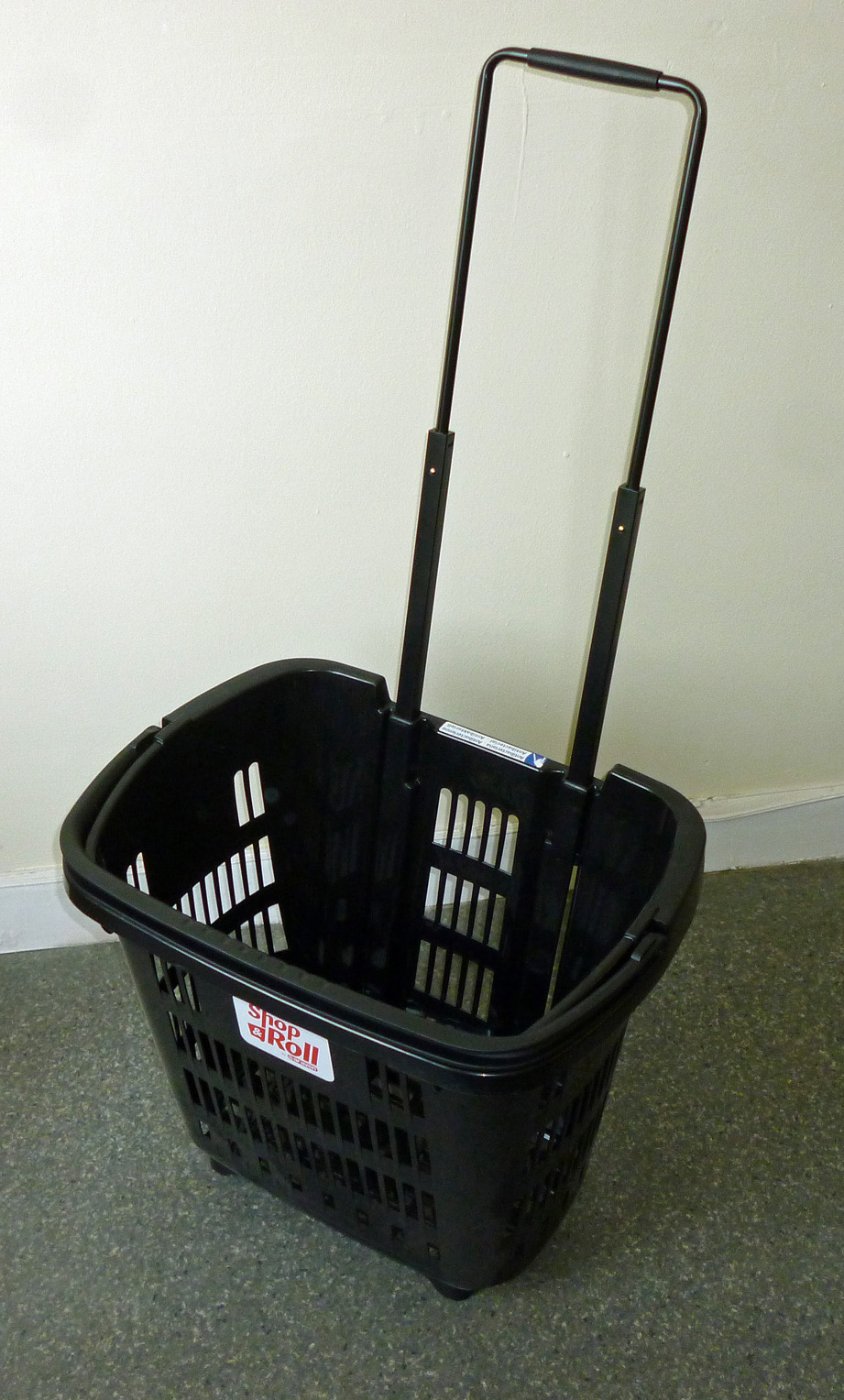 Rolling Shopping Basket Black, Shop and Roll