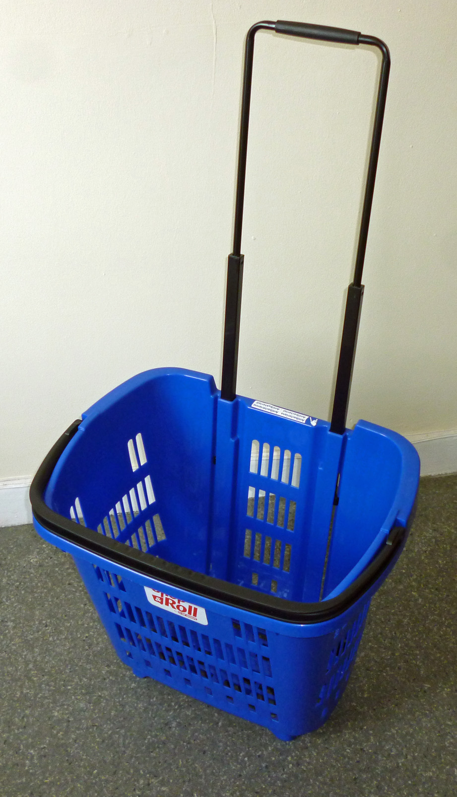 Rolling Shopping Basket Blue, Shop and Roll