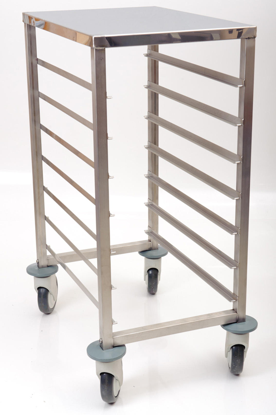 Gastronorm Trolley 1/1 Stainless Steel Work Top 8 x Shelves