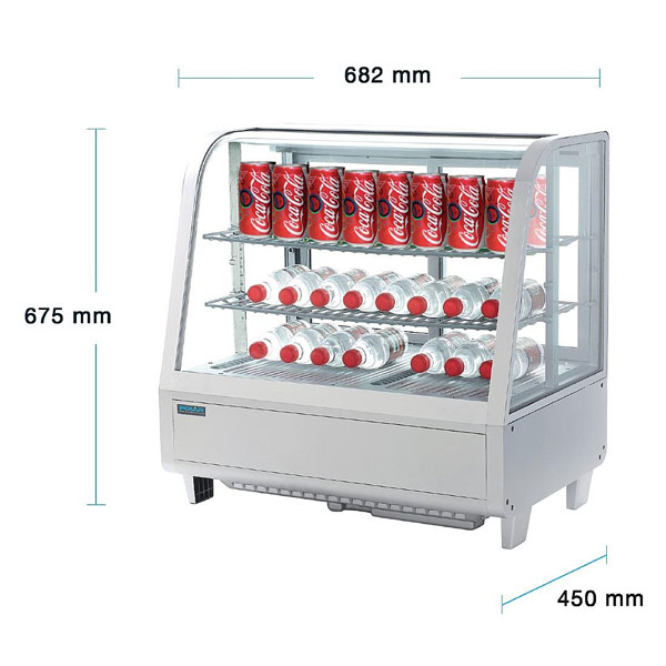 Polar Counter-top Refrigerated Merchandiser in White 100 Litre.