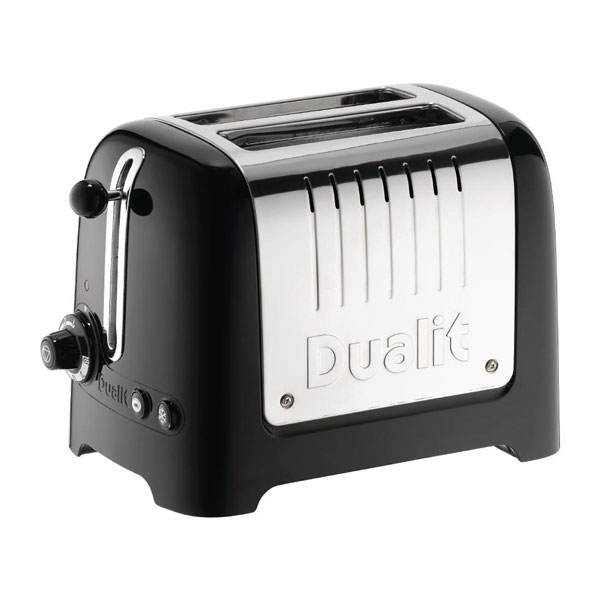 Dualit 2 Slot Lite Toaster ( Black & Stainless Steel )