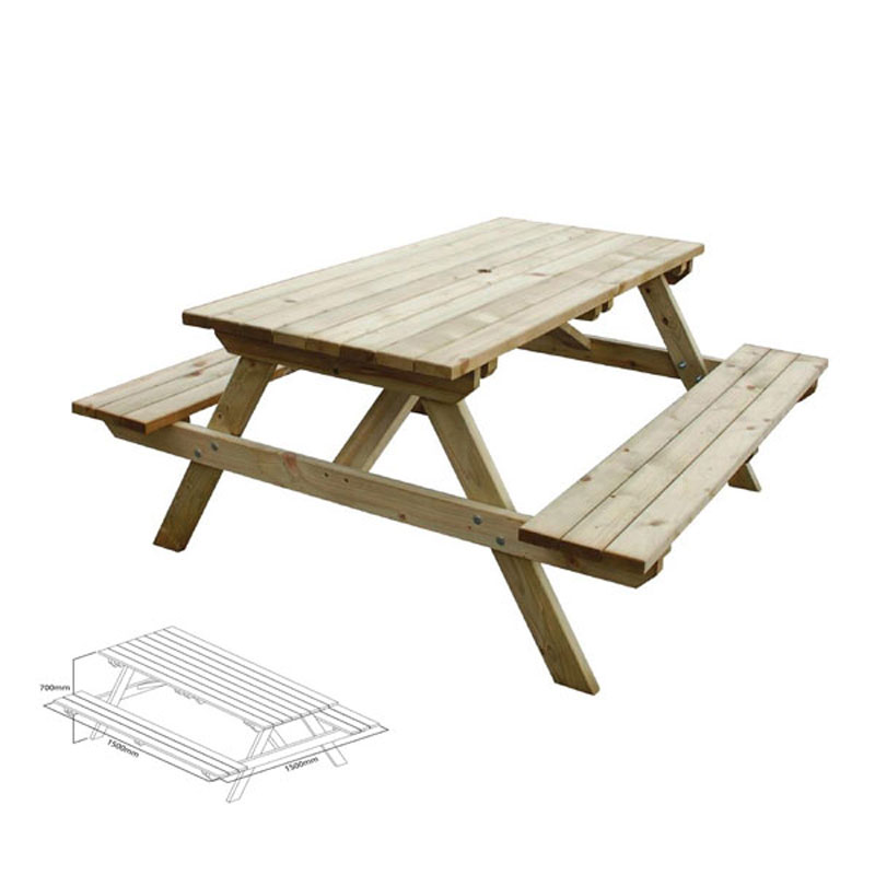 6 Seater Bench Table