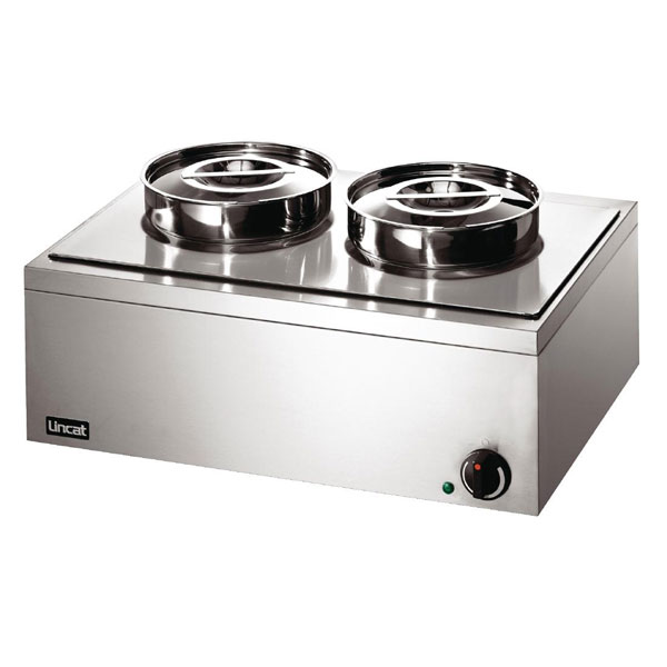 Lincat Lynx 400 Bains Marie with Two Stainless Steel Round Pot