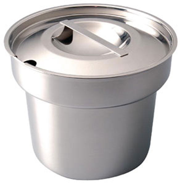 Round Pot and Notched Cover - Stainless 4Litres