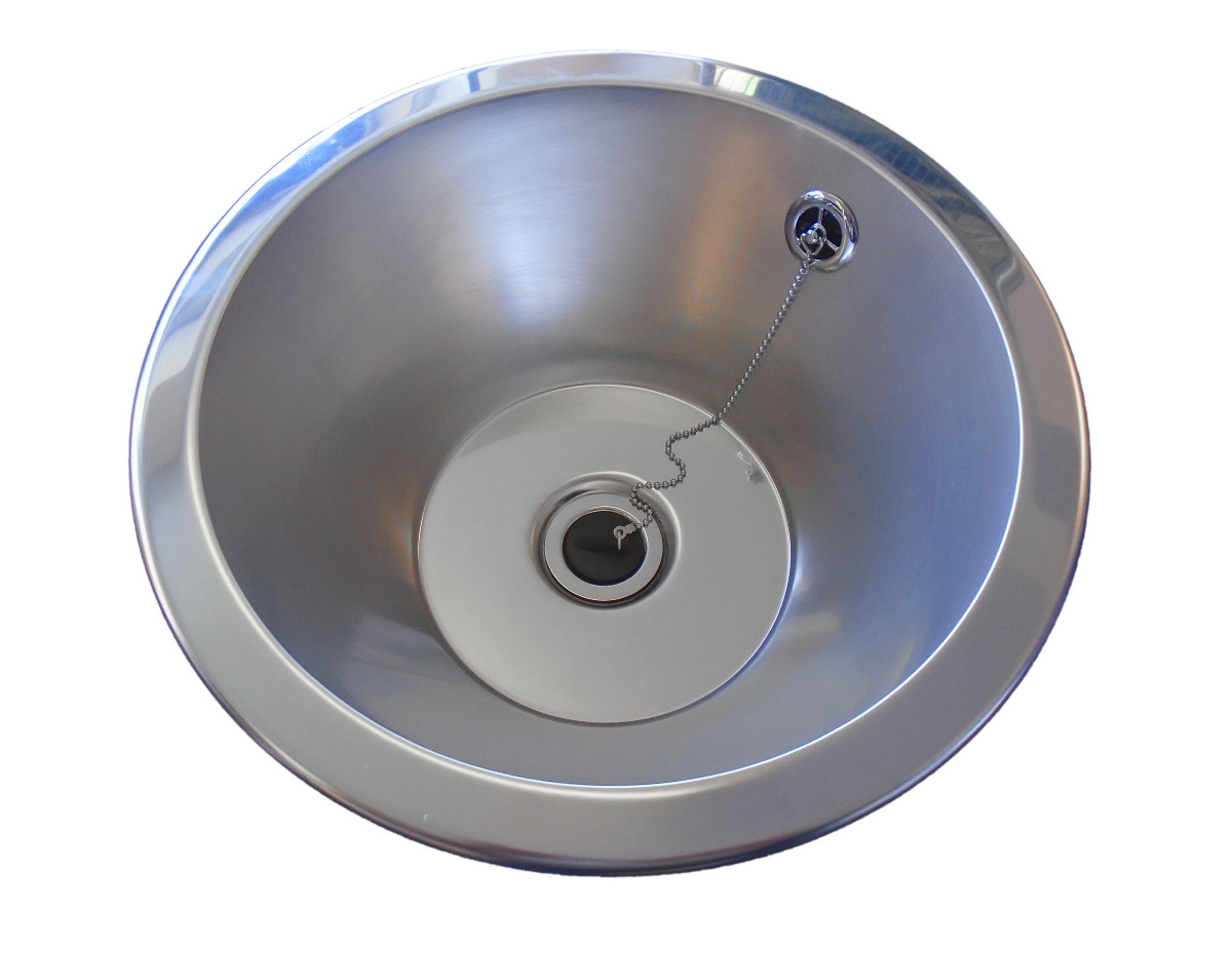305mm Round Sink. Conical Shape Wash Basin. Stainless
