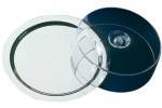 Round Tray. (Stainless Steel with Cover, 38cm diameter)