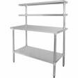 Stainless Steel Table with Double Gantry Shelves. ( 1200mm Wide )