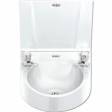 Basix White Polycarbonate Wash hand Basin With Splash Back
