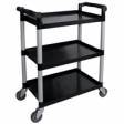 Three tier clearing trolley - polypropylene 813x410x910