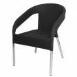 Wraparound Wicker Chair BLACK