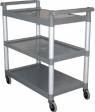 Three tier clearing trolley - polypropylene 1035x495x910