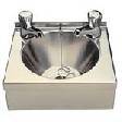 Wash Basin, Wall Hung small complete with Taps and Waste, Stainless (sinks)  HTM 64