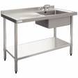 Sink unit "New Economy" 1200x600mm R/H bowl, L/H drainer (sinks)
