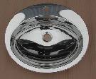 Oval bowl stainless steel with tap hole (sinks)