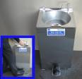Portable Hot Hand Wash all St Steel  cupboard design 20lts. Foot Pump Operation Mobile H