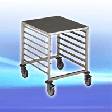 Trolley Gastronorm 1/1 St. Steel work top 7 x shelves