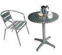 Table & 4 x Chairs - Cafe/Bistro style aluminium and stainless (tables)