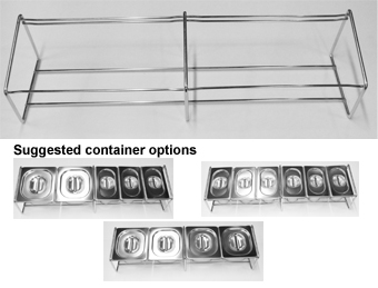 Wire Spice / Topping stand  for Gastronorm containers. Stainless