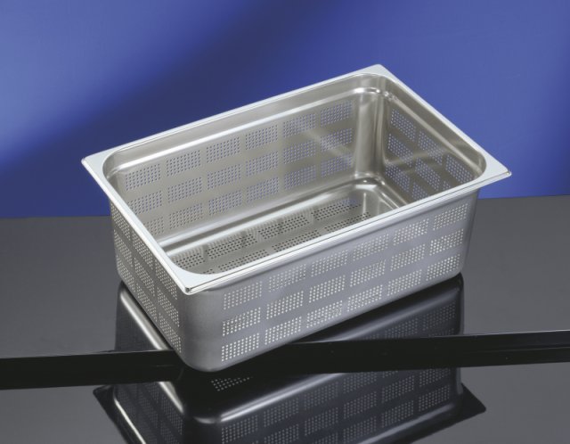 Perforated Base & Sides Gastronorm Pan - 2/1 Size 150mm deep