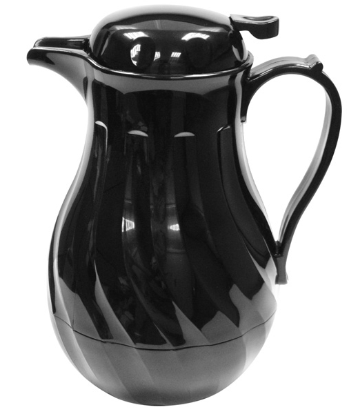 Swirl design insulated Beverage Server 1.9 Ltr / 64oz Black food