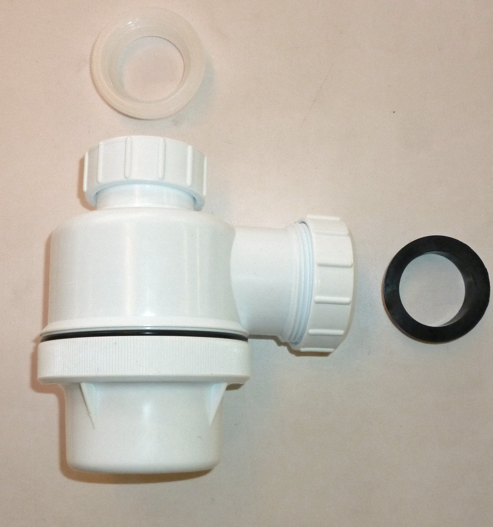 Sink waste trap anti-vac/anti syphon 1 ¼” & 1 ½” dual fit  75mm