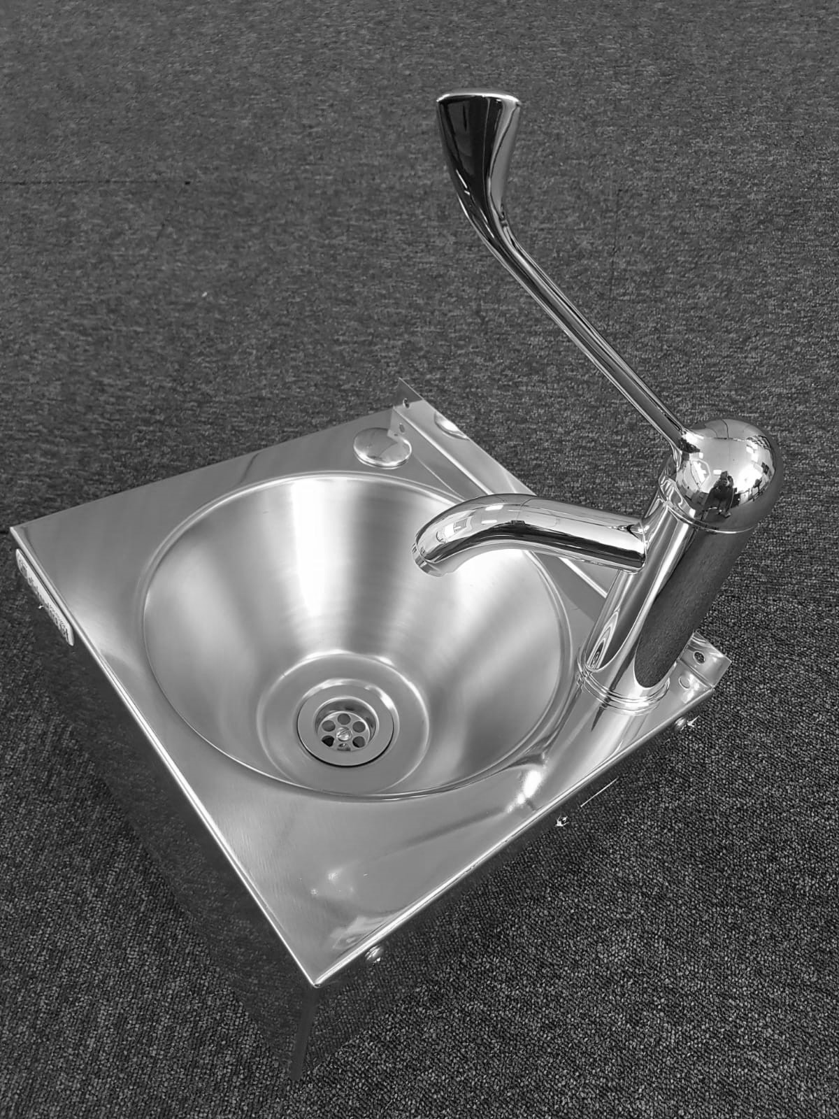 Wall hung hand wash sink with elbow tap 320 mm bowl