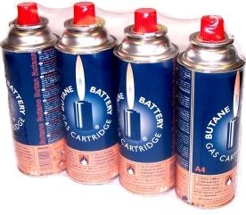 Butane Gas Cartridge- 4 Pack