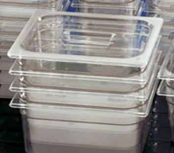 Clear Container with Lid - 100mm deep Quarter size