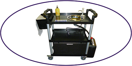 Single Sink Handwash Cart