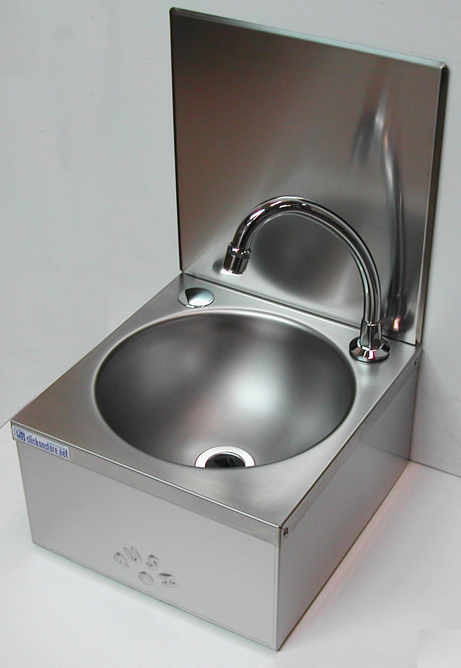 Knee Operated Sink Handwash with splash-back. Complete Kit.