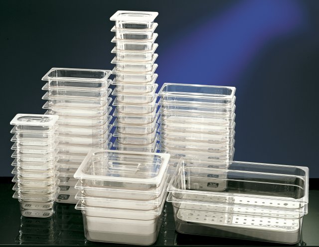 Clear Polycarbonate Gastronorm Container - 65mm deep 1/6 size