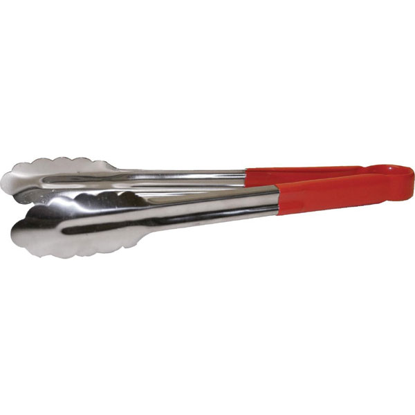 Colour Coded Serving Tong Red Handle. Size: 290mm