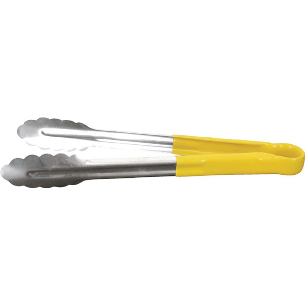 Colour Coded Serving Tong Yellow Handle. Size: 290mm