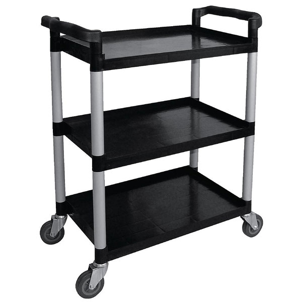 Three tier clearing trolley - polypropylene 813x410x910