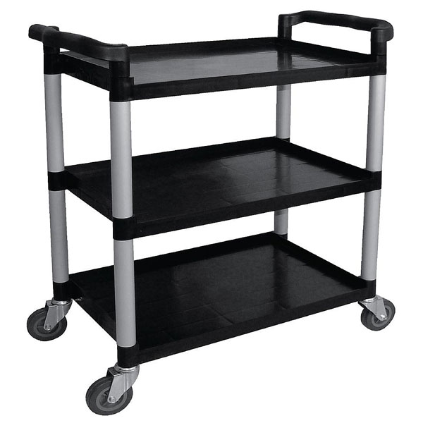 Three tier clearing trolley - polypropylene 1035x495x910