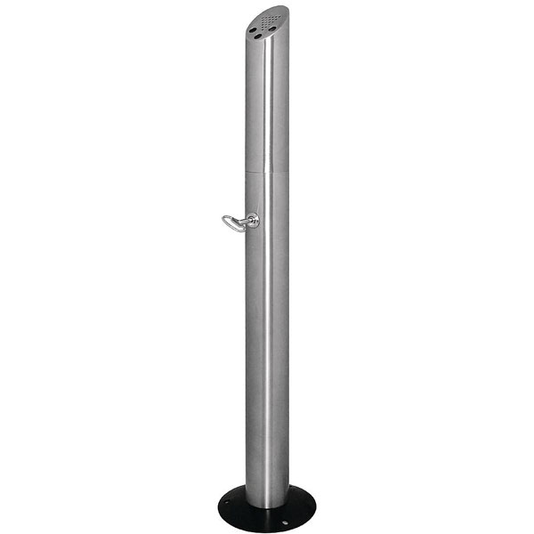 Ash tray floor standing smokers` pole St. Steel