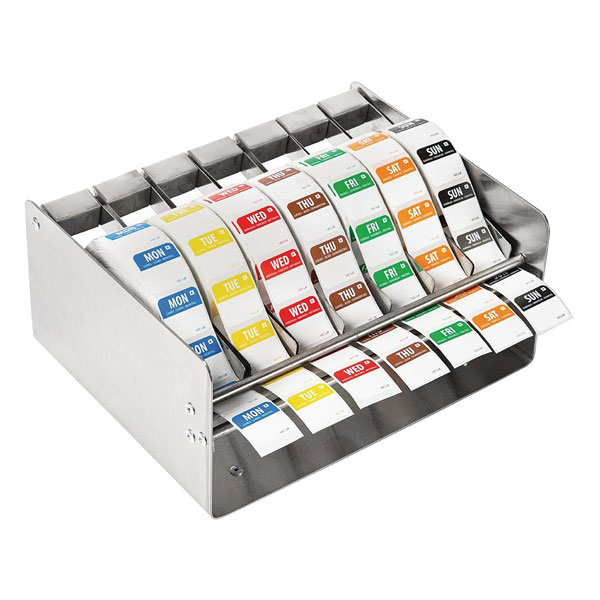 Food Label Dispenser & Set Of Labels