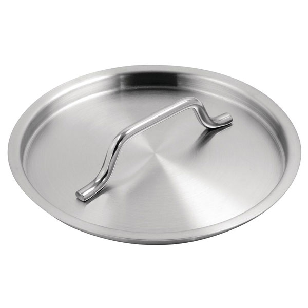 Vogue Stainless Steel Lid - 160mm (6.5") diameter.