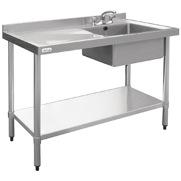 Sink unit \"New Economy\" 1200x600mm R/H bowl, L/H drainer (sinks)