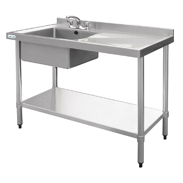 Sink unit \"New Economy\" 1200x600mm L/H bowl, R/H drainer (sinks)