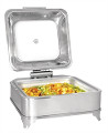 Square Electric Chafing Dish, Lid Open